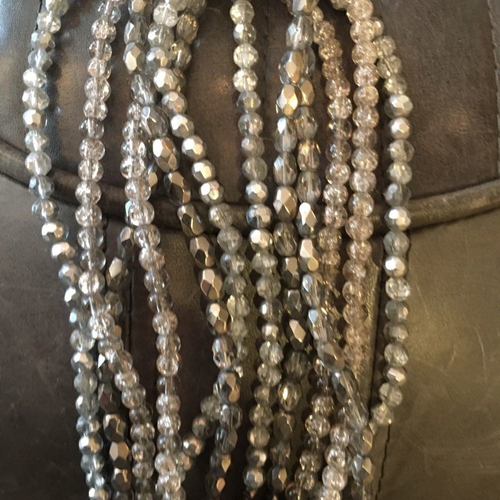 Gorgeous Multiple Silver Graystrand Necklace! - image 2